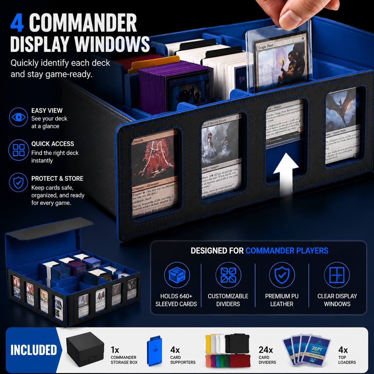 Premium Commander Card Storage Box
