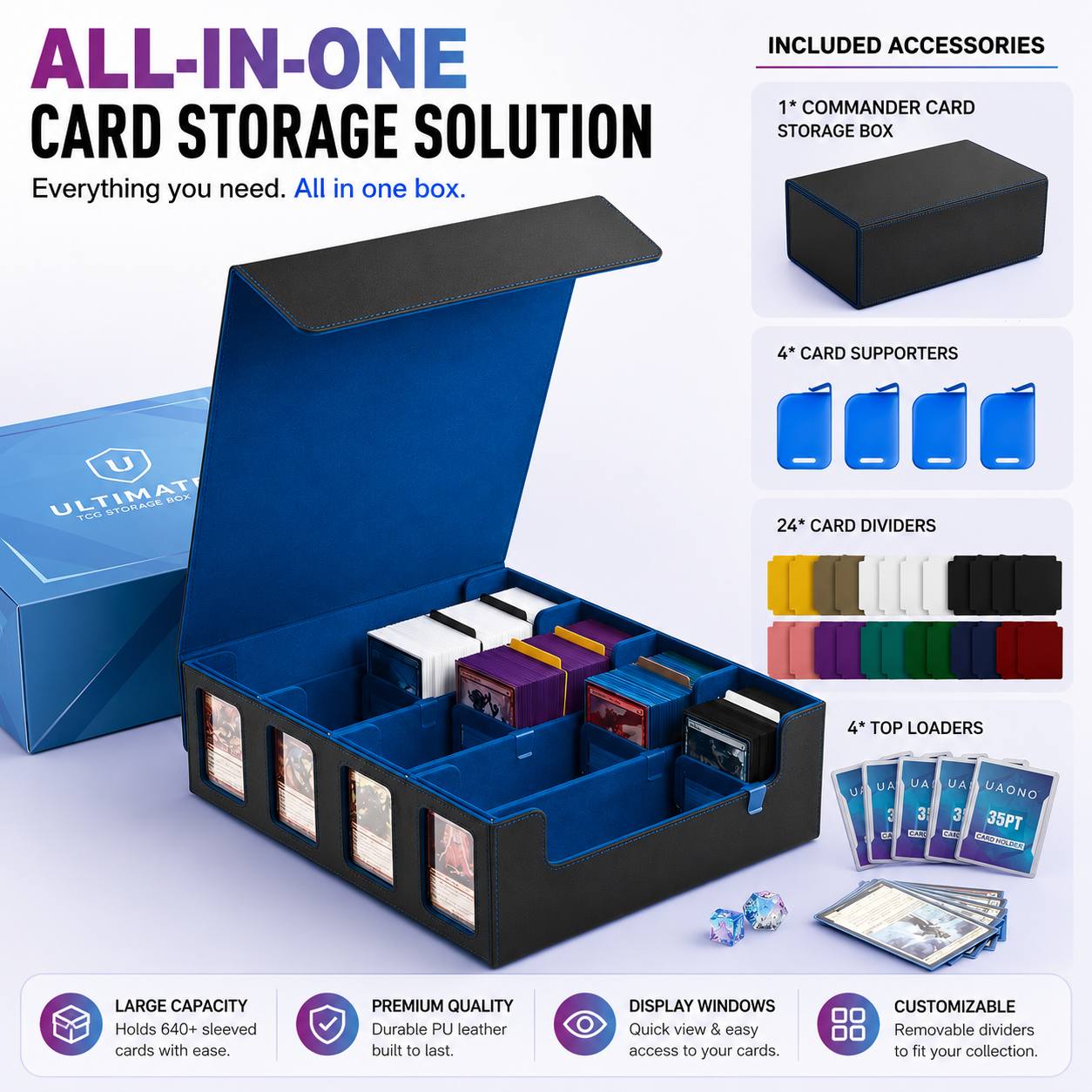 Premium Commander Card Storage Box