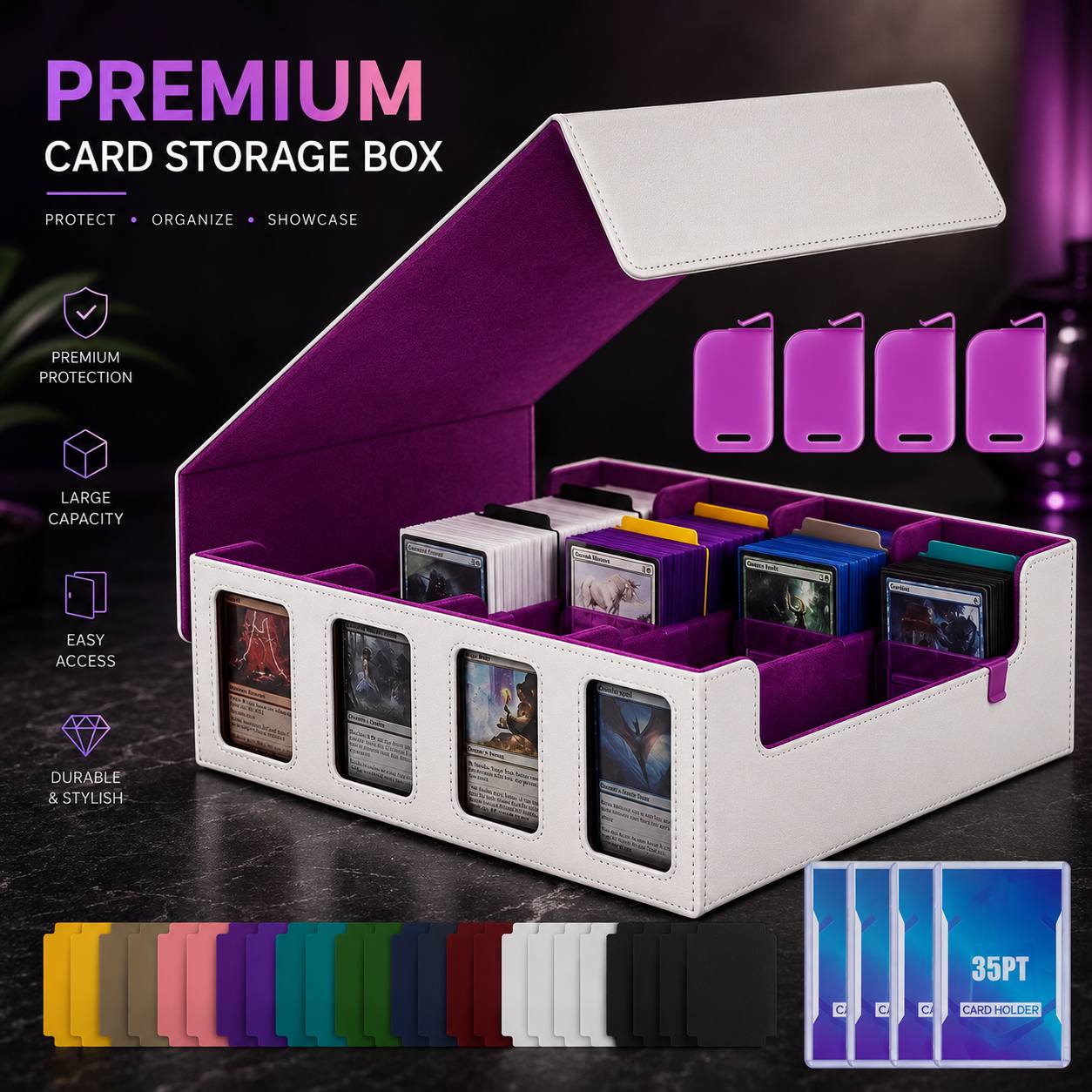 Premium Commander Card Storage Box