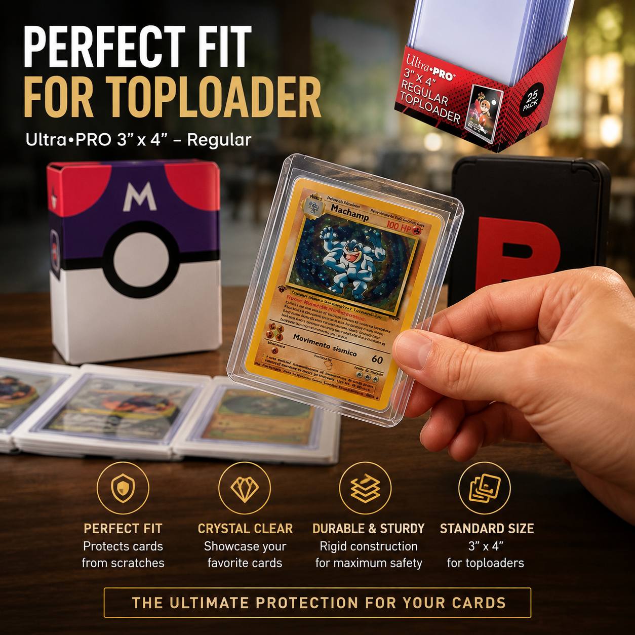 Toploader Binder for Pokémon Cards | Magnetic Trading Card Album(3D product)
