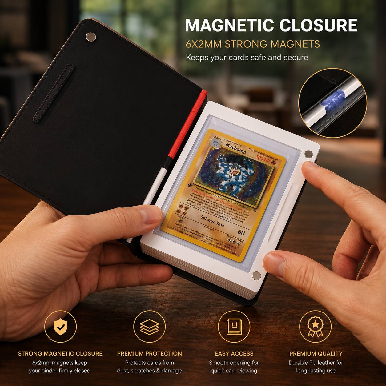 Toploader Binder for Pokémon Cards | Magnetic Trading Card Album(3D product)