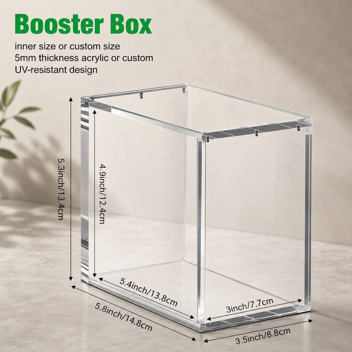 Acrylic ETB Protector Case – UV Resistant Magnetic Display Box for Pokémon Elite Trainer Boxes
