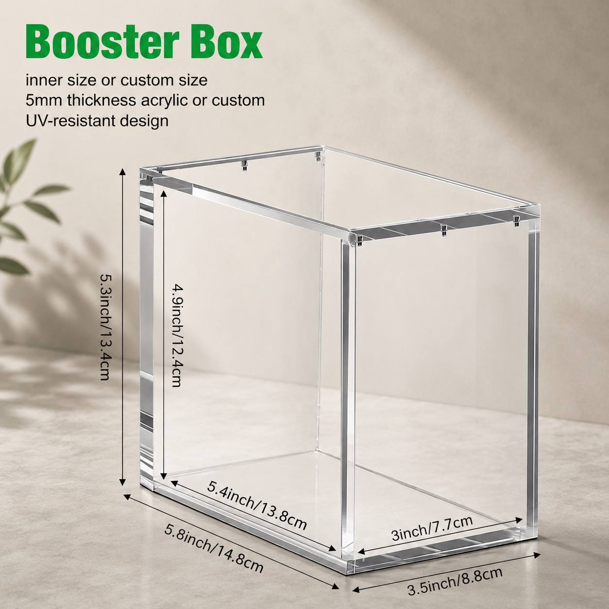 Acrylic ETB Protector Case – UV Resistant Magnetic Display Box for Pokémon Elite Trainer Boxes