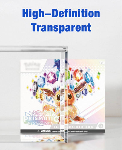 Acrylic ETB Protector Case – UV Resistant Magnetic Display Box for Pokémon Elite Trainer Boxes
